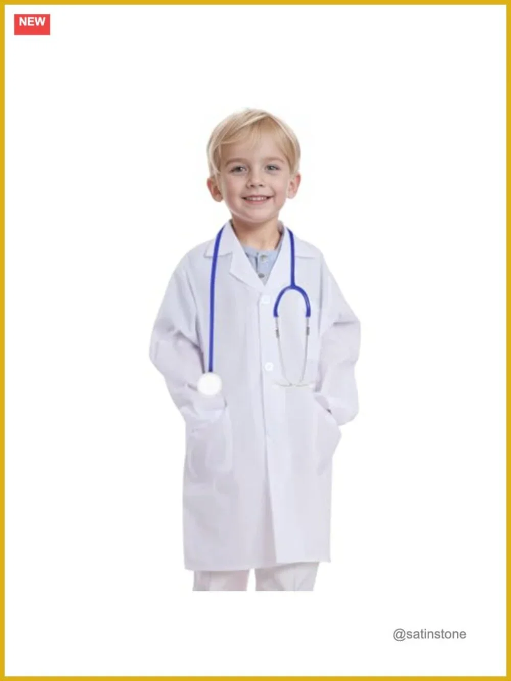 Kids Doctor Scientist Lab Coat Halloween Costume Dress Up Role Play